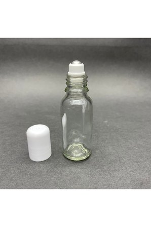 20ml şeffaf cam şişe roll-on şişe, 120 adet, bilye başlıklı şişe, cam şişe, roll-on şişesi