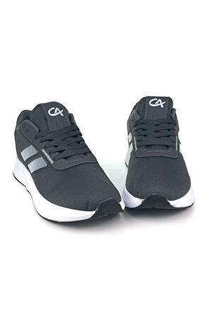 Erkek Füme Beyaz Bağcıklı Nefes Alan Esnek Hafif Günlük Sneaker Spor Ayakkabı