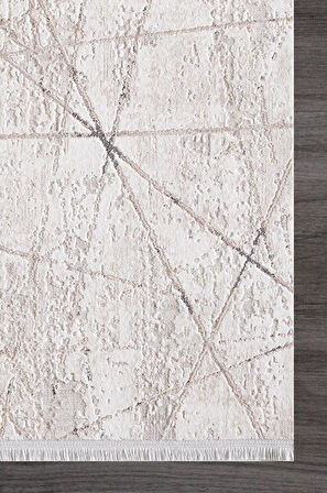 Artemis Halı Romantik 02429A Krem Bej Çizgi Desenli Halı