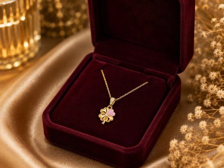 GOLD PEMBE YONCA ALTIN KOLYE