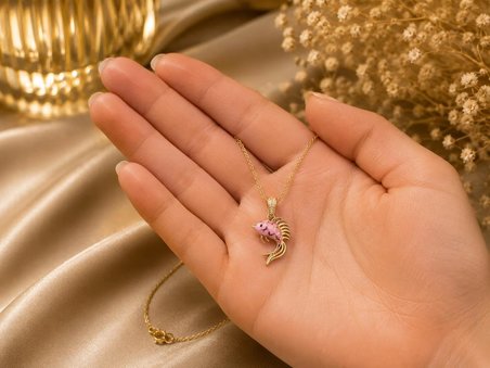 PEMBE BALIK ALTIN KOLYE