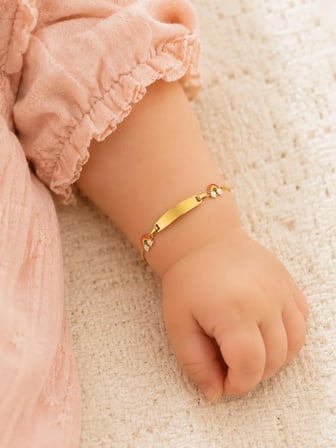 Muhtelif Altın Çocuk Bileklik Gökkuşağı 14 Ayar 13 cm Gold 3.32 Gram