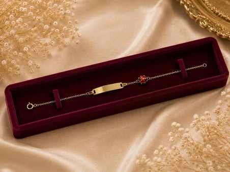Muhtelif Çocuk Altın Bileklik Uğur Böcekli 14 Ayar 2.35 Gram Gold 13 cm