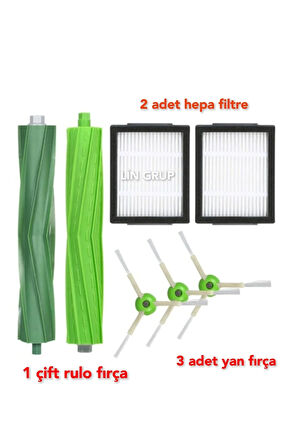 Irobot i7 i8 i5 i3 E5 E6 uyumlu yedek parçaları filtre fırça