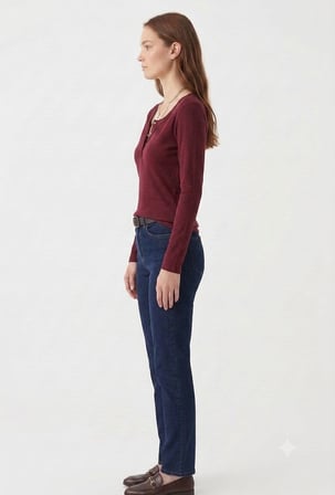 Kadın, Ön Patlı & Çıtçıtlı Fitted/Vücuda Oturan Fitilli Kaşkorse Kumaş ,Esnek Örme Bluz
