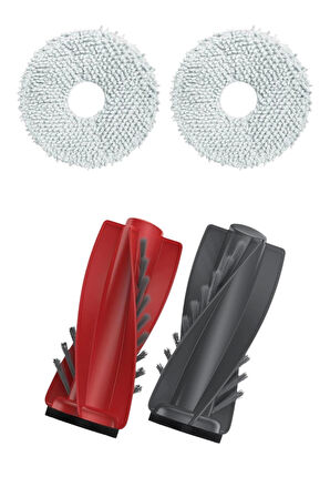  Roborock QRevo C Robot Süpürge Uyumlu 1 SET ANA FIRÇA TAKIMI - 2 ADET MOP BEZİ Yedek Parça Seti