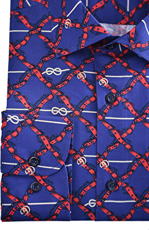 Erkek Dijital Baskı %100 Pamuk Gömlek