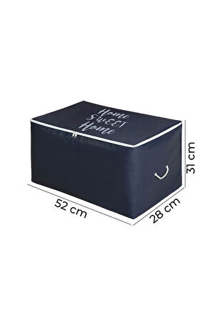 Orta Boy Home Sweet Home Lacivert Renk Hurç 52x28x31