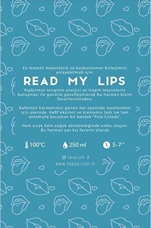 Read My Lips - Ananas Ve Hindistancevizli Meyve Çayı Müslin Poşet Çay