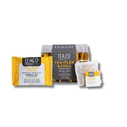 Tea+Flex Chill - Papatyalı Bitki Çayı Müslin Çay Poşeti