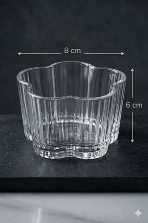 Daisy Cam Tatlı,Dondurma,Magnolya Sunum Kasesi/Kahvaltılık Kasesi/Çerezlik Seti 6 lı 240 ml