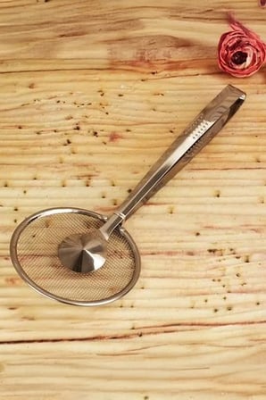 Pratica Paslanmaz Çelik Yağ Süzgeci ve Kızartma Maşası 28 cm Mutfak Süzgeci