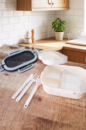 Bentora 6 Bölmeli Taşınabilir Yemek Kabı Lunch Box Diyet Beslenme Kutusu Saklama Kabı Sefer Tası