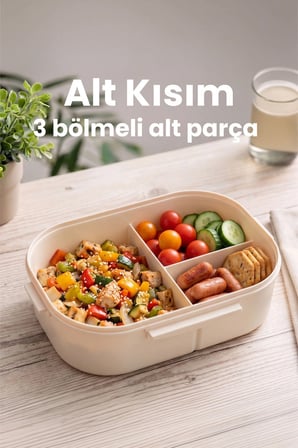 Bentora 6 Bölmeli Taşınabilir Yemek Kabı Lunch Box Diyet Beslenme Kutusu Saklama Kabı Sefer Tası