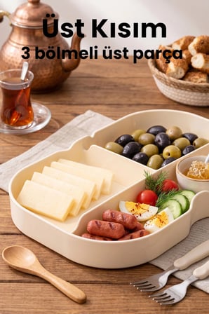 Bentora 6 Bölmeli Taşınabilir Yemek Kabı Lunch Box Diyet Beslenme Kutusu Saklama Kabı Sefer Tası