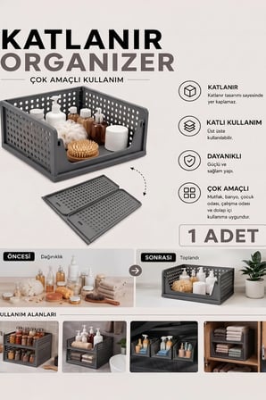 Orvena Katlanır Kayar Raf Organizer Dolap İçi Kıyafet Aksesuar Düzenleyici Çok Amaçlı Saklama Rafı Tekli