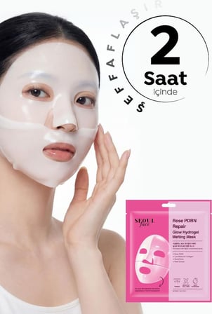 Dermal Seoul Face Gül Rose PDRN Onarıcı Glow Hidrojel Maske ve PDRN Eriyen Maske