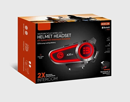 ROSE TEKNOLOJİ A30-2X RGB LEDLİ SU GEÇİRMEZ BT 5.3 ÇİFT BAĞLANTI DESTEKLİ İNTERCOM