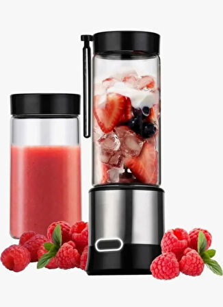 ROSE TEKNOLOJİ ŞARJLI TAŞINABİLİR 450ml HACİMLİ 380ml  BARDAKLI BUZ KIRABİLEN BLENDER