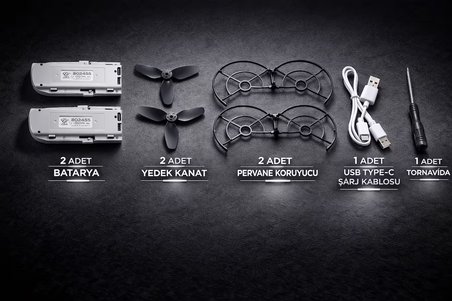 ROSE TEKNOLOJİ L88 SABİT HAVADA DURMA ÖZELLİKLİ 360 DÖNME ENGEL ALGILAMA VE HEADLESS MODLU ÇİFT BATARYALI KAMERALI DRONE