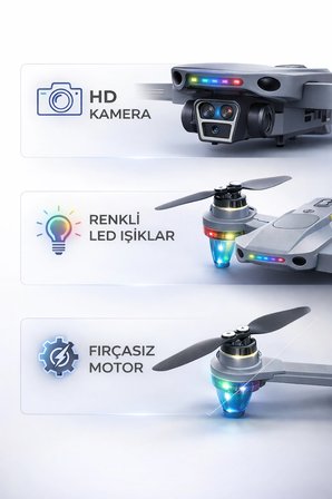 ROSE TEKNOLOJİ S107 KATLANABİLİR 4K HD 2 KAMERALI FPV CANLI GÖRÜNTÜ AKTARIMLI 2 BATARYALI VE TAŞIMA ÇANTALI DRONE
