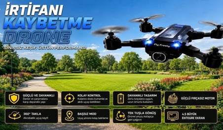 S22 MAX DRONE EKRANLI KUMANDA TEK TUŞLA GELME ÇİFT BATARYALI UYGULAMA KONTROLLÜ TAŞIMA ÇANTALI DRONE ( laptop ve tablet standı hediyeli )
