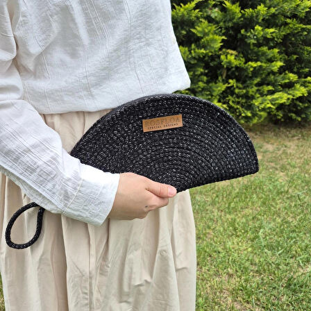 SİMLİ KORDON İP CLUTCH MAKYAJ EL ÇANTASI