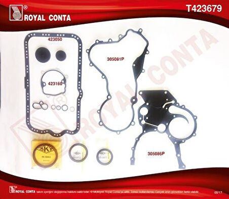 Royal T423679 Alt Takım Contası Skt Keçeli Master 2.2 2.5DCI 4433416