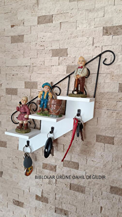 Dekoratif, Merdiven Modelli, Çiçek, Anahtarlık Askılık 