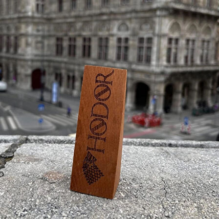 2 Adet Ahşap Kapı Stoperi Kapı Tutucu Takoz Durdurucu Hodor Yazılı Kaymaz Keçeli