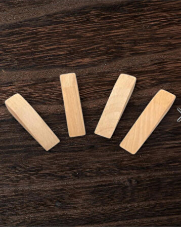 Kapı Stoperi, Kapı Tutucu, Kapı Takozu, Kaydırmaz Aparatlı Oval 4 Adet Verniksiz