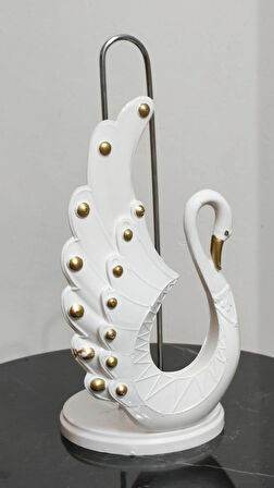 Kuğu Desenli Tuvalet Kağıdı Tutucu, Banyo Aksesuarı, Banyo Düzenleyici