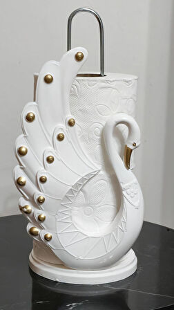 Kuğu Desenli Tuvalet Kağıdı Tutucu, Banyo Aksesuarı, Banyo Düzenleyici