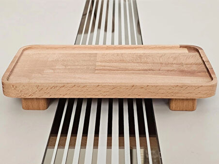 22x11cm, Ayaklı, Ahşap Dekoratif, Mutfak Düzenleyici, Yağdalık, Baharatlık, Sosluk Altı, Dikdörtgen