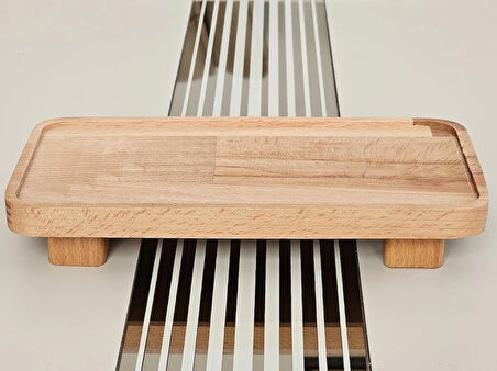 22x11cm, Ayaklı, Ahşap Dekoratif, Mutfak Düzenleyici, Yağdalık, Baharatlık, Sosluk Altı, Dikdörtgen