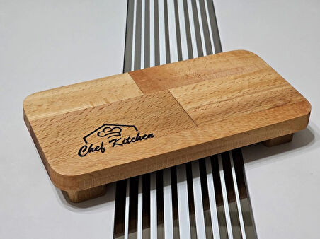 22x11 Cm Dikdörtgen Ahşap Yağdanlık Altlığı, Baharat, Sunum Standı, Çok Amaçlı Mutfak Tabağı