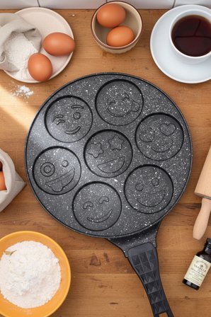 Döküm Emoji Pankek Tavası – Şekilli Pankek & Krep Tavası