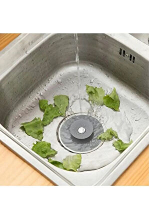 Çok Amaçlı Lavabo Gider Tıkacı | Silikon Süzgeç ve Tıpa | Mutfak, Banyo, Küvet Uyumlu