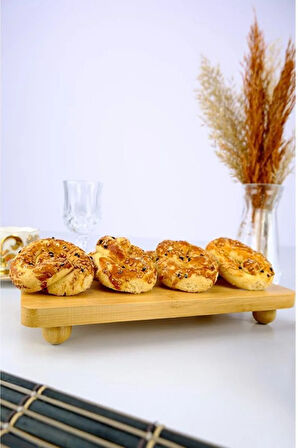 Bambu Top Ayaklı Dikdörtgen Sunum ve Kesim Panosu