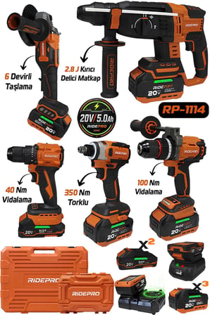 RP-1114 RİDEPRO 4’LÜ SET + 40 NM KIZAKLI VİDALAMA