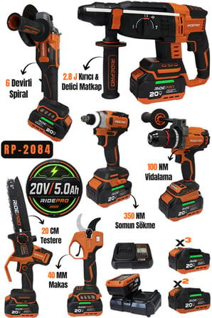 RİDEPRO 4’LÜ SET 350 NM’Lİ + 2’Lİ SET MAKAS VE TESTERE