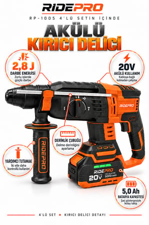 RİDEPRO 4’LÜ SET 350 NM’Lİ + 3’LÜ SET 16 YÖNLÜ LAZER VE LAZER M