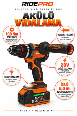 RİDEPRO 4’LÜ SET 800 NM’Lİ + 3’LÜ SET 16 YÖNLÜ LAZER VE LAZER M
