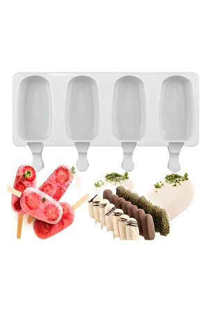 Magnum Silikon Dondurma Kalıbı 4'lü Mini Boy Dondurma Yapım Seti