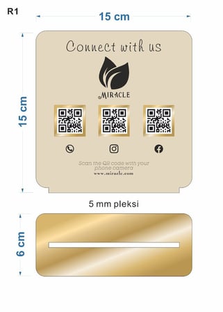 Pleksi Masa Üstü QR Menü