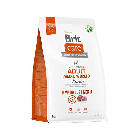Brit Care Hypo-Allergenic Kuzu Etli Orta Irk Yetişkin Köpek Mamasi 3 Kg