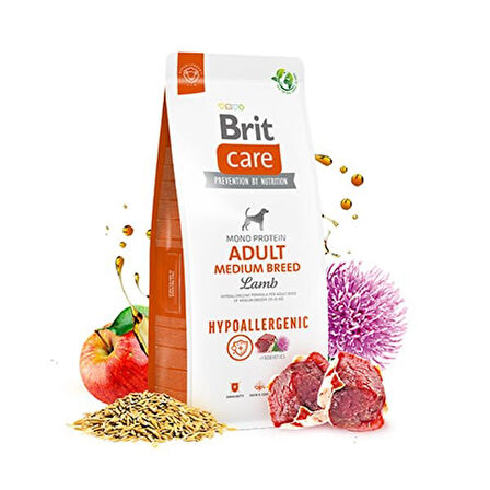 Brit Care Hypo-Allergenic Kuzu Etli Orta Irk Yetişkin Köpek Mamasi 3 Kg