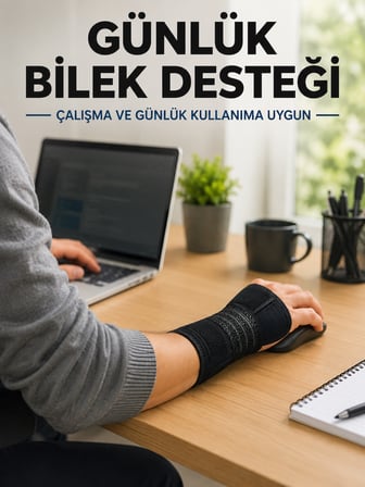 El Bilekliği Avuç İçi Metal Destekli Uzun Ayarlanabilir Bilek Koruyucu