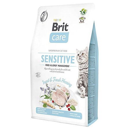 Brit Care Hipoalerjenik Sensitive Ringa Balıklı & Böcekli Tahılsız Yetişkin Kedi Maması 2 Kg