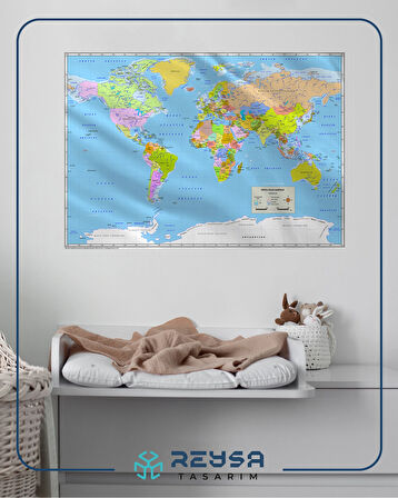 Dünya Haritası Posteri 50x70 cm
